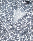 Chemise imprimée manches courtes bleue