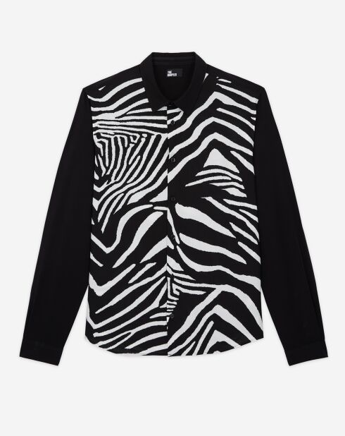 Chemise col classique imprimé noire