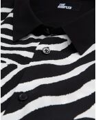 Chemise col classique imprimé noire