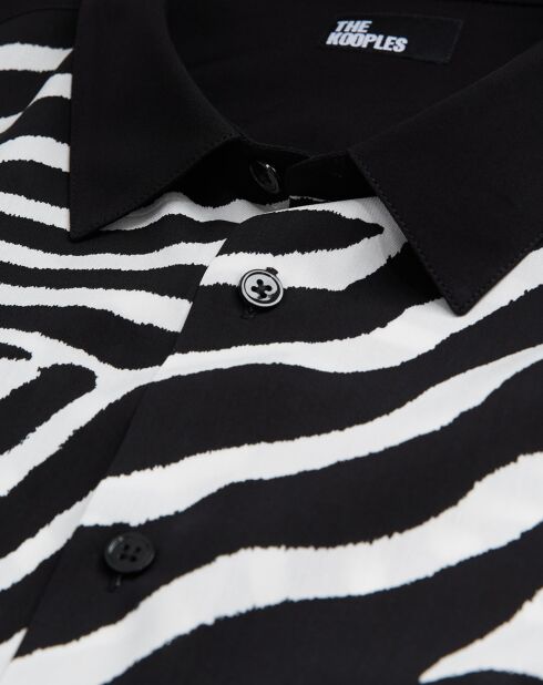 Chemise col classique imprimé noire