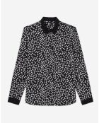 Chemise col classique imprimé noir