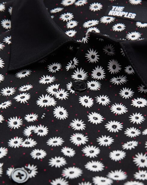 Chemise col classique imprimé noir