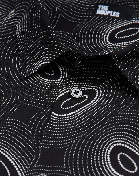 Chemise col classique imprimé noire