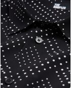 Chemise col classique imprimé noire