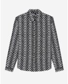 Chemise col classique imprimé noire