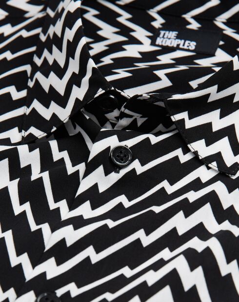 Chemise col classique imprimé noire