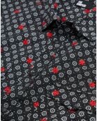 Chemise imprimée noire