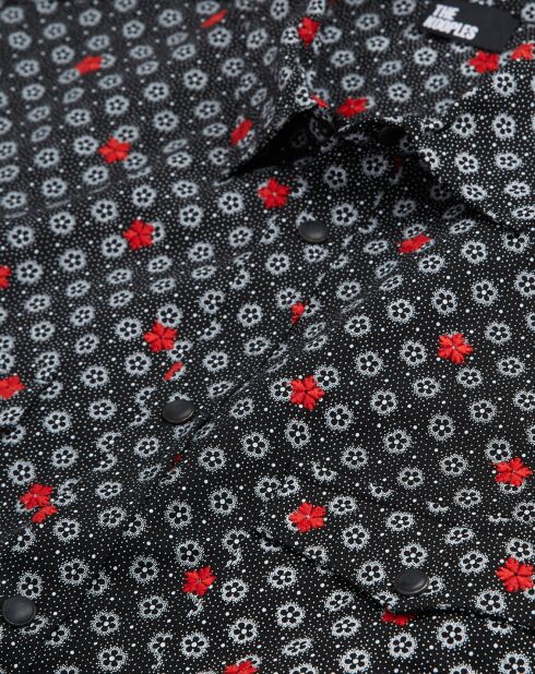 Chemise imprimée noire