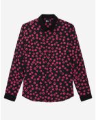 Chemise col classique imprimé noir