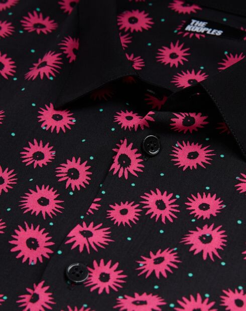 Chemise col classique imprimé noir