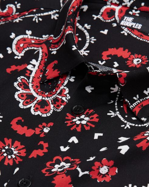 Chemise imprimée noire