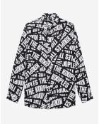 Chemise décontractée avec logo Tape noire
