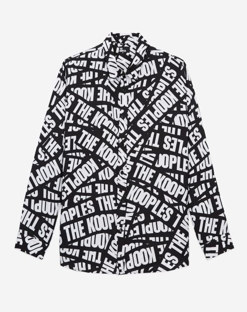 Chemise décontractée avec logo Tape noire