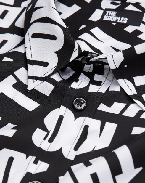 Chemise décontractée avec logo Tape noire