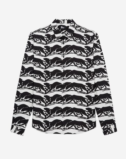 Chemise imprimée noire
