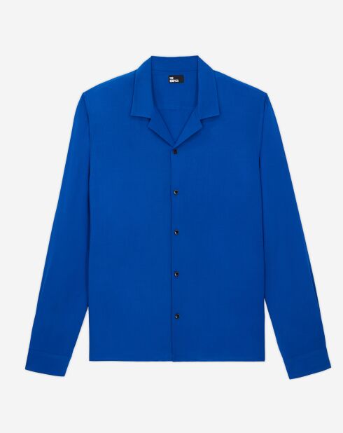 Chemise boutonnée bleue