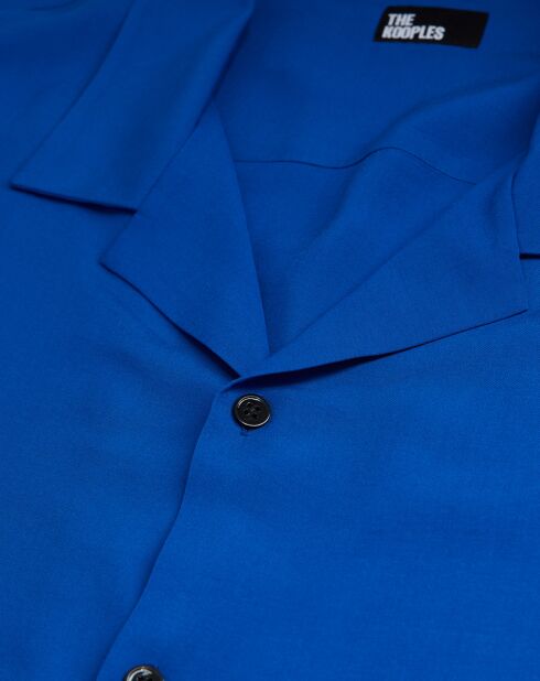 Chemise boutonnée bleue
