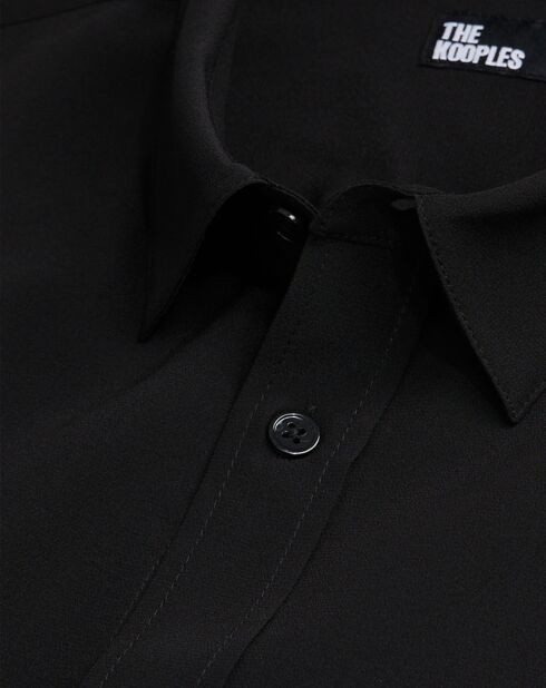 Camicia 100% seta nera