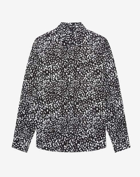 Chemise imprimée noire