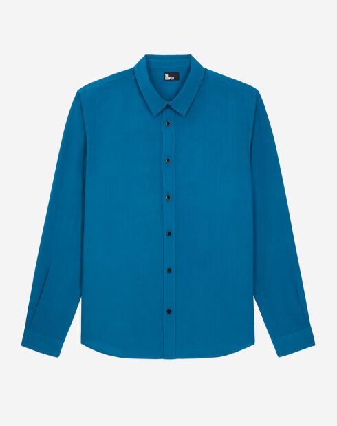 Chemise fluide bleue