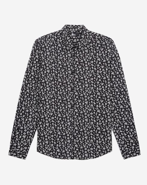 Chemise imprimée noire