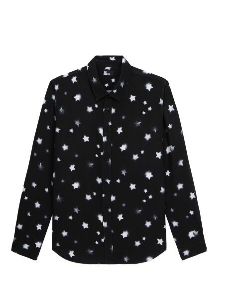 Chemise imprimée noire