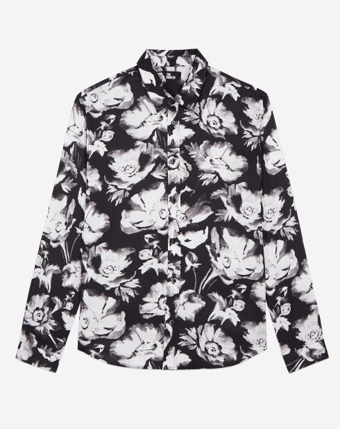 Chemise imprimée noire