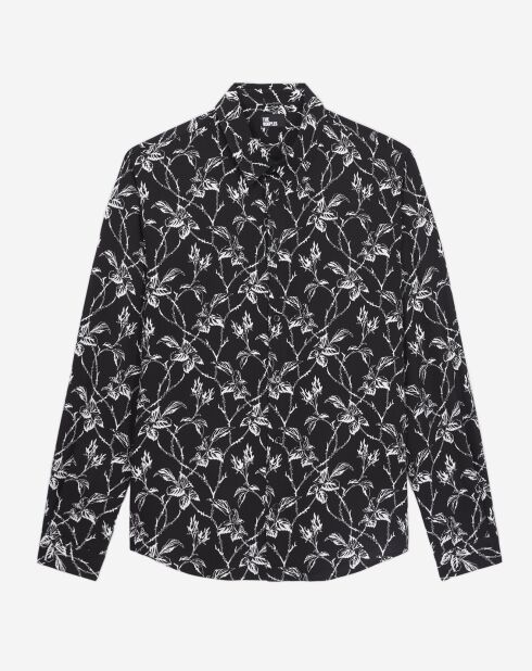 Chemise imprimée noire