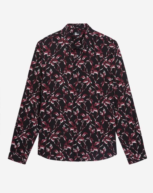 Chemise imprimée noire