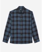 Chemise à carreaux bleue
