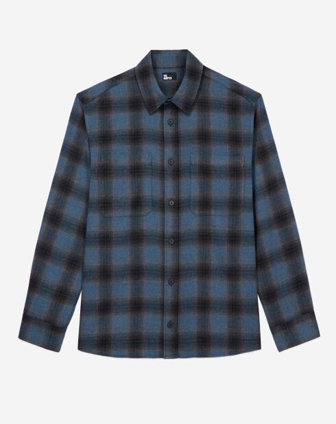 Chemise à carreaux bleue