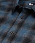 Chemise à carreaux bleue