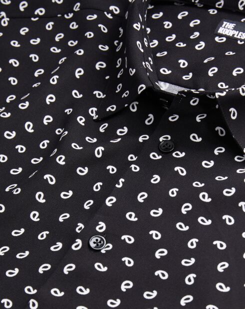 Chemise imprimée noire et blanche
