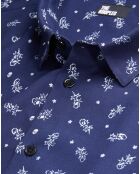 Chemise imprimée bleue