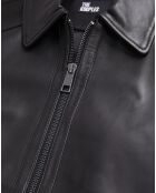 Blouson biker en Cuir noir