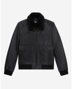 Blouson aviateur en Cuir noir