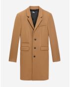 Manteau long en Laine mélangée camel