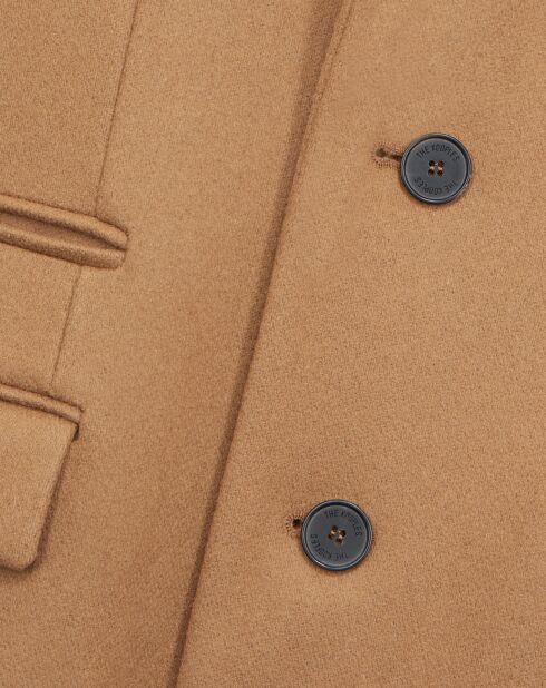 Manteau long en Laine mélangée camel