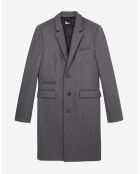 Manteau long en Laine mélangée gris
