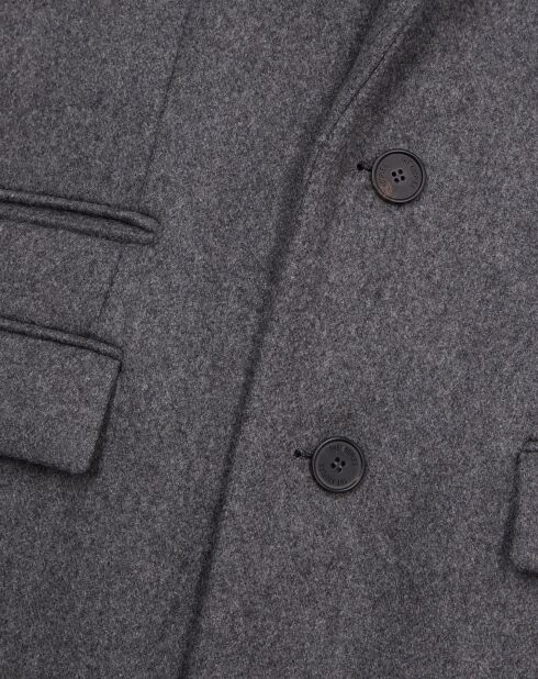 Manteau long en Laine mélangée gris