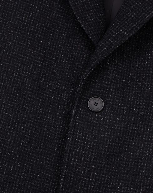 Manteau long en Laine mélangée noir