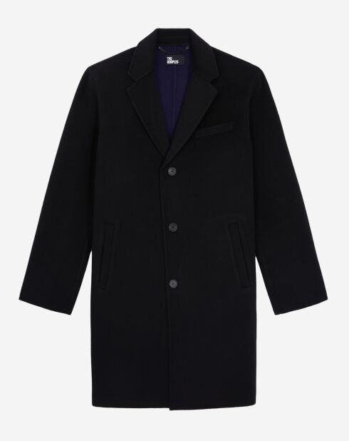 Manteau long en Laine mélangée noir