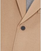 Manteau long en mélange de Laine beige