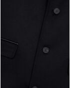 Manteau long  en Laine & Cachemire noir
