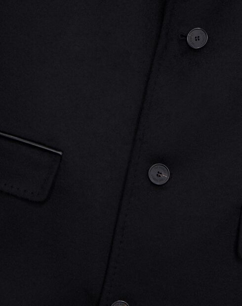 Manteau long  en Laine & Cachemire noir