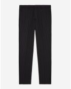 Pantalon de costume en Laine à rayures noir