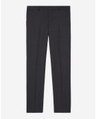 Pantalon de costume en Laine pied-de-poule noir