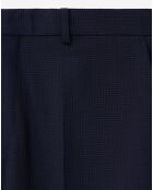 Pantalon de costume en Laine pied-de-poule bleu