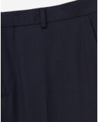 Pantalon de Costume 100% Laine bleu marine