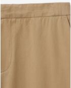 Pantalon taille élastique beige